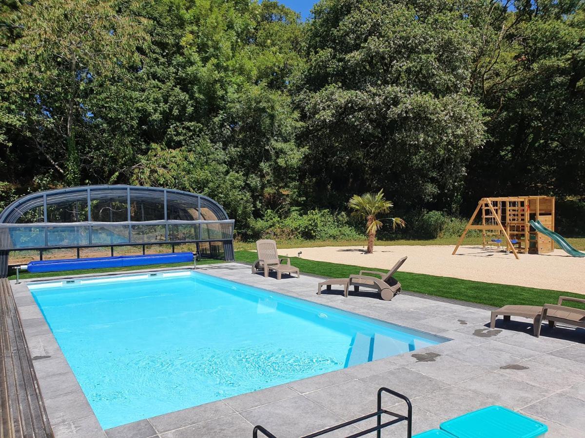 Gites De Maner Ster - Le Frene Piscine Ou Le Chene Piscine Et Spa Privatif Cléden-Poher المظهر الخارجي الصورة